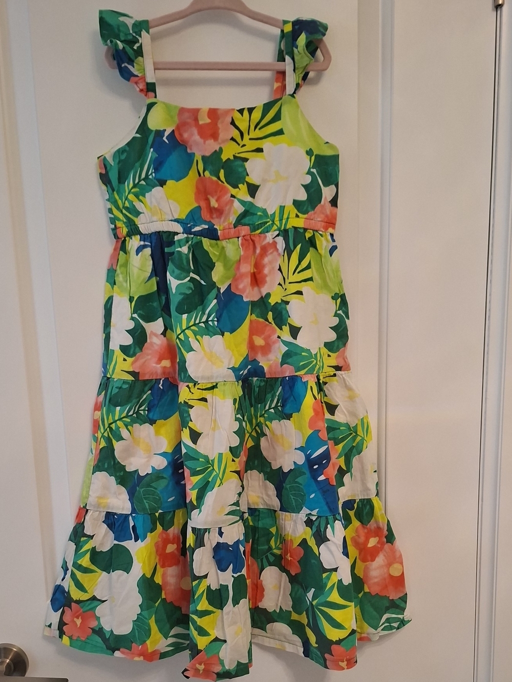 Gymboree Sunny Safari Cotton Floral Tiered Lined Sundress size 7